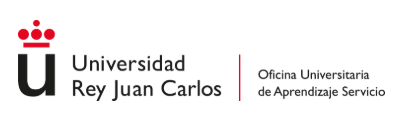 Logo Oficina Universitaria de Aprendizaje Servicio. Universidad Rey Juan Carlos